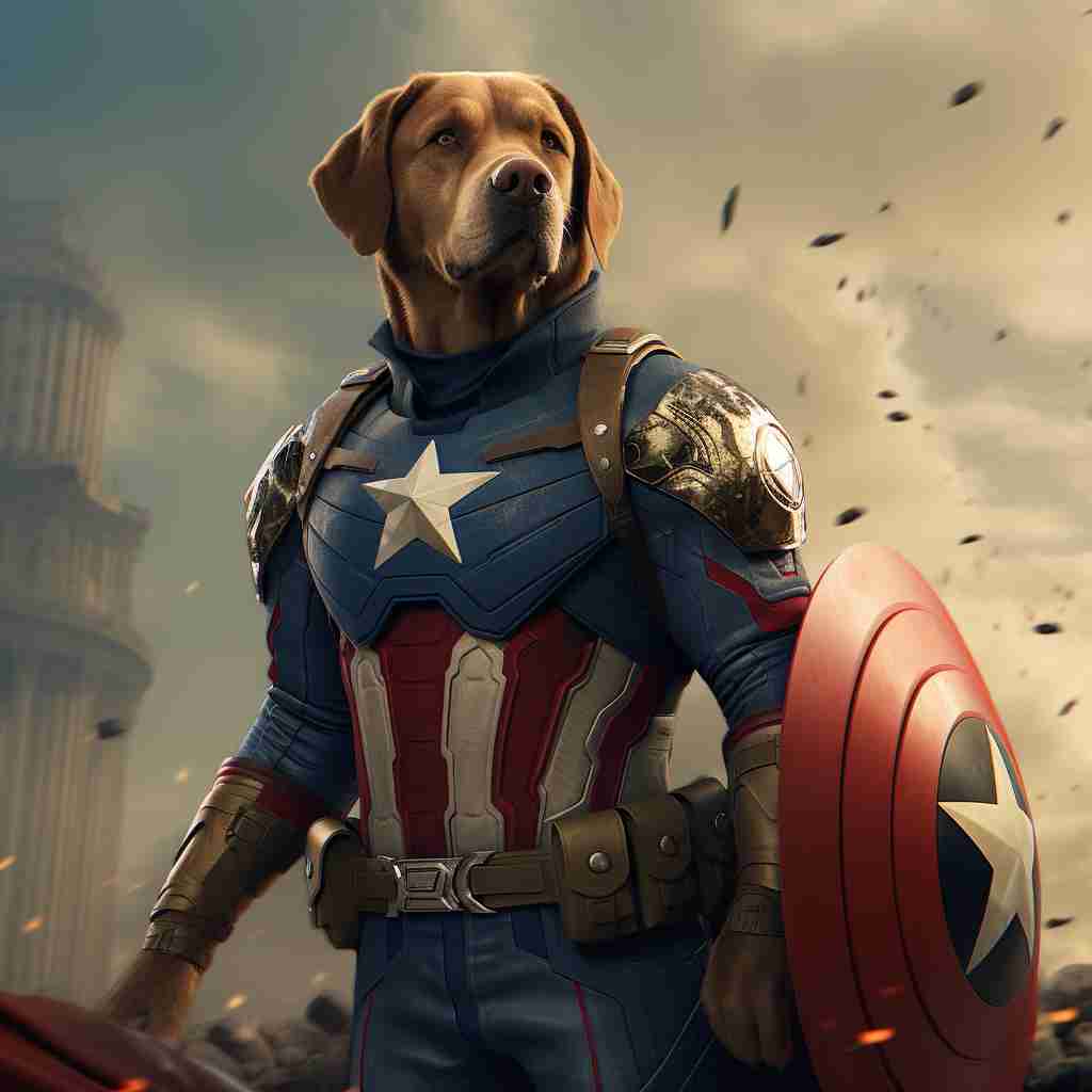 Majestic Captain America Portrait Pet