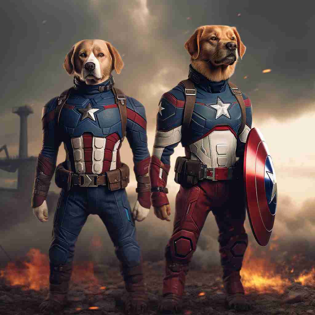 Resilient Captain America Pet Picture Canvas