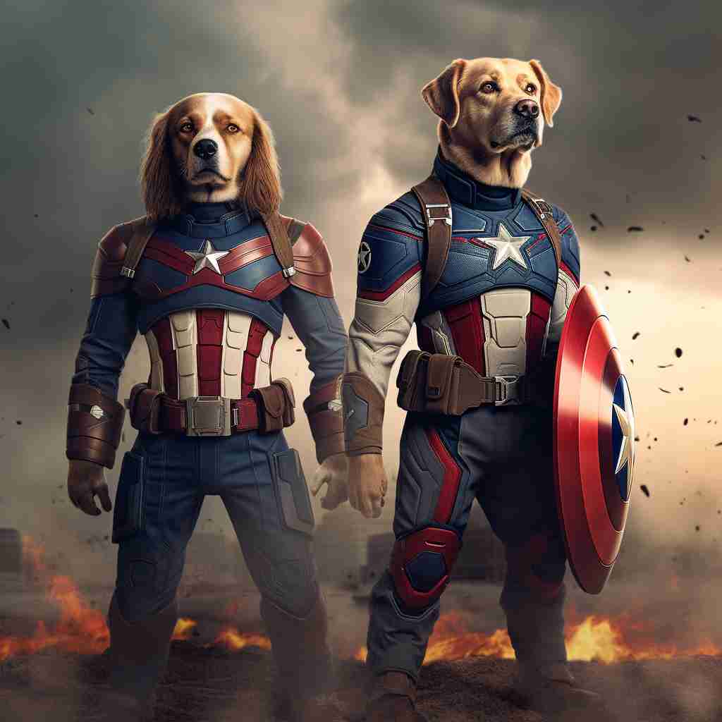 Tenacious Captain America Pet Picture To Canvas