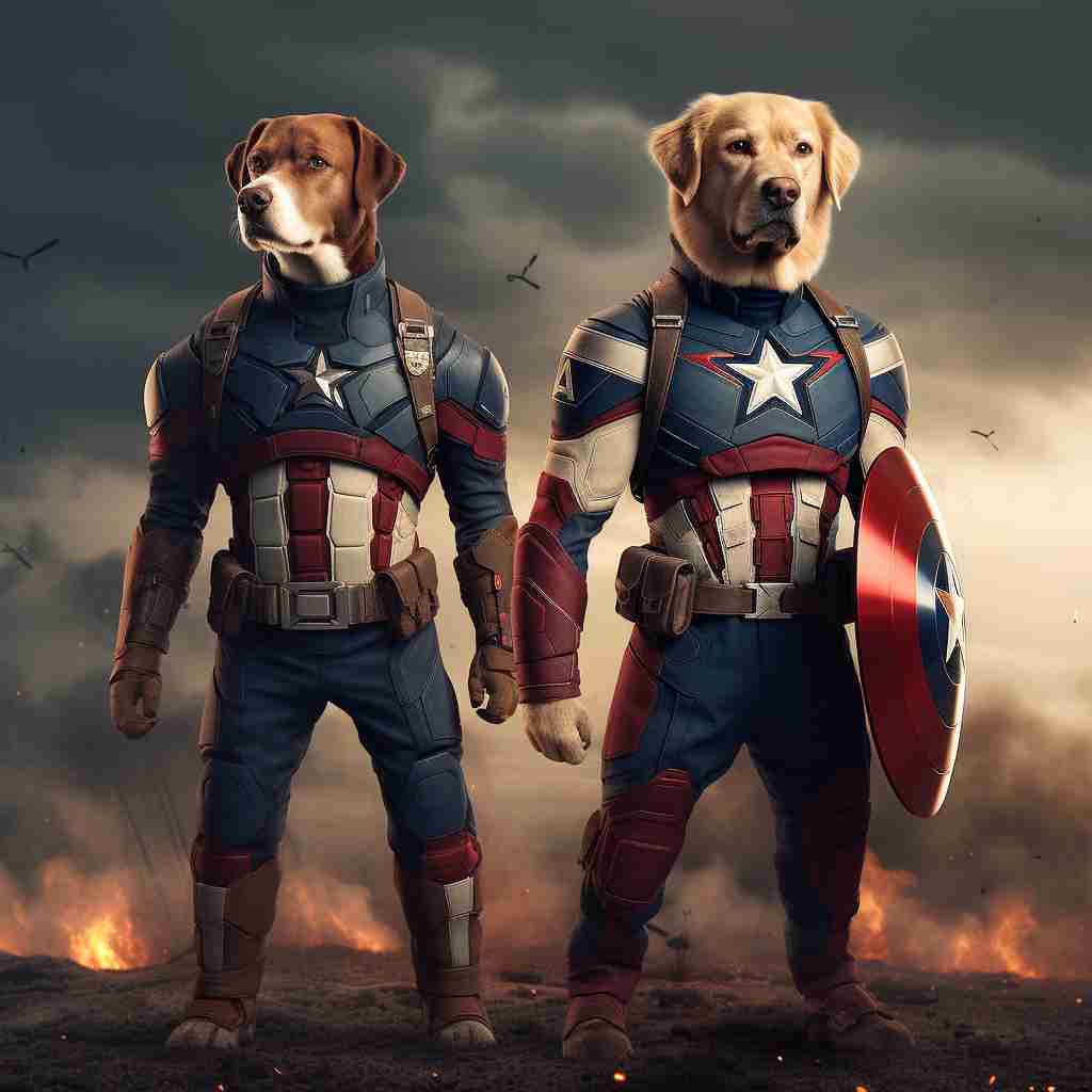 Captain America'S Unyielding Spirit Pictures Of Your Pet On Canvas