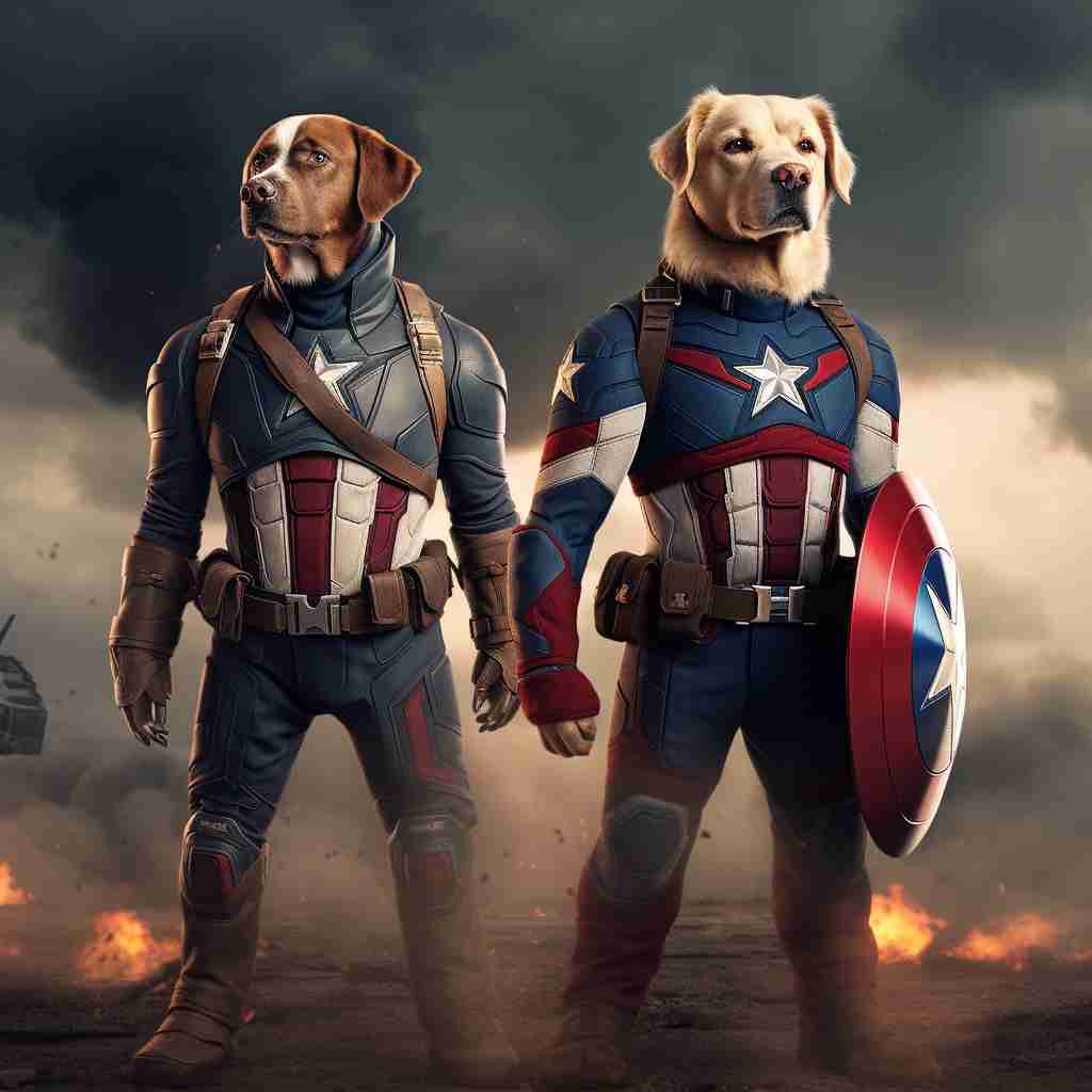 Captain America'S Unassailable Strength Turn Pet Picture Into Portrait