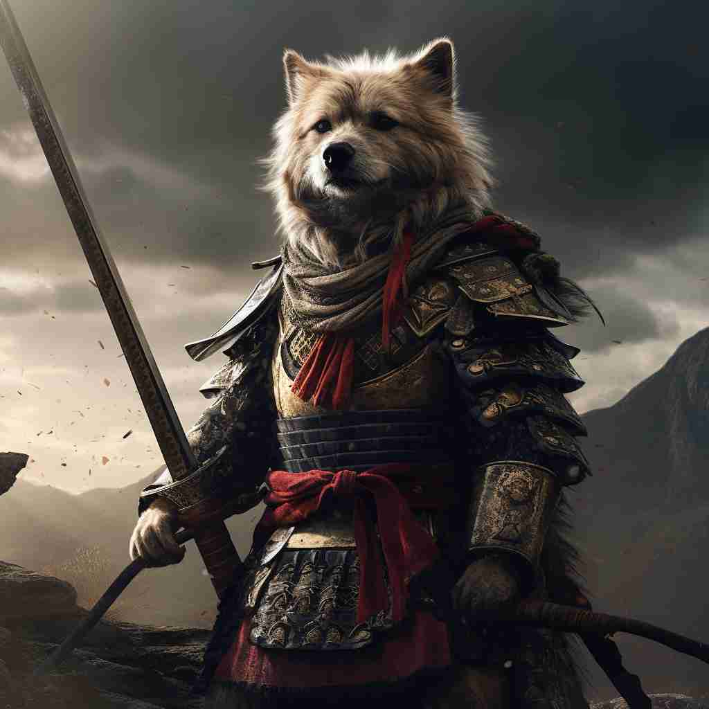 Steadfast Samurai Canvas Picture Of Your Pet