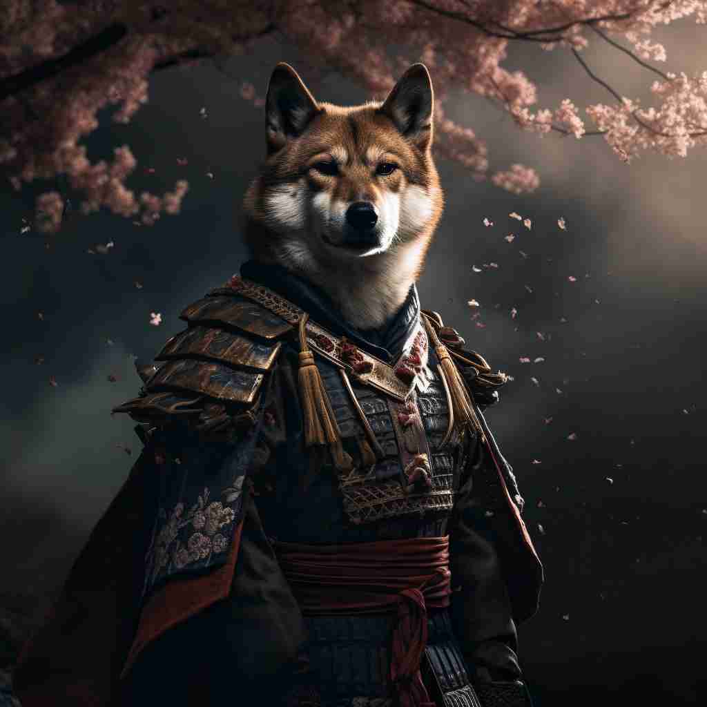 Pinnacle Samurai Pet Digital Painting From Photo