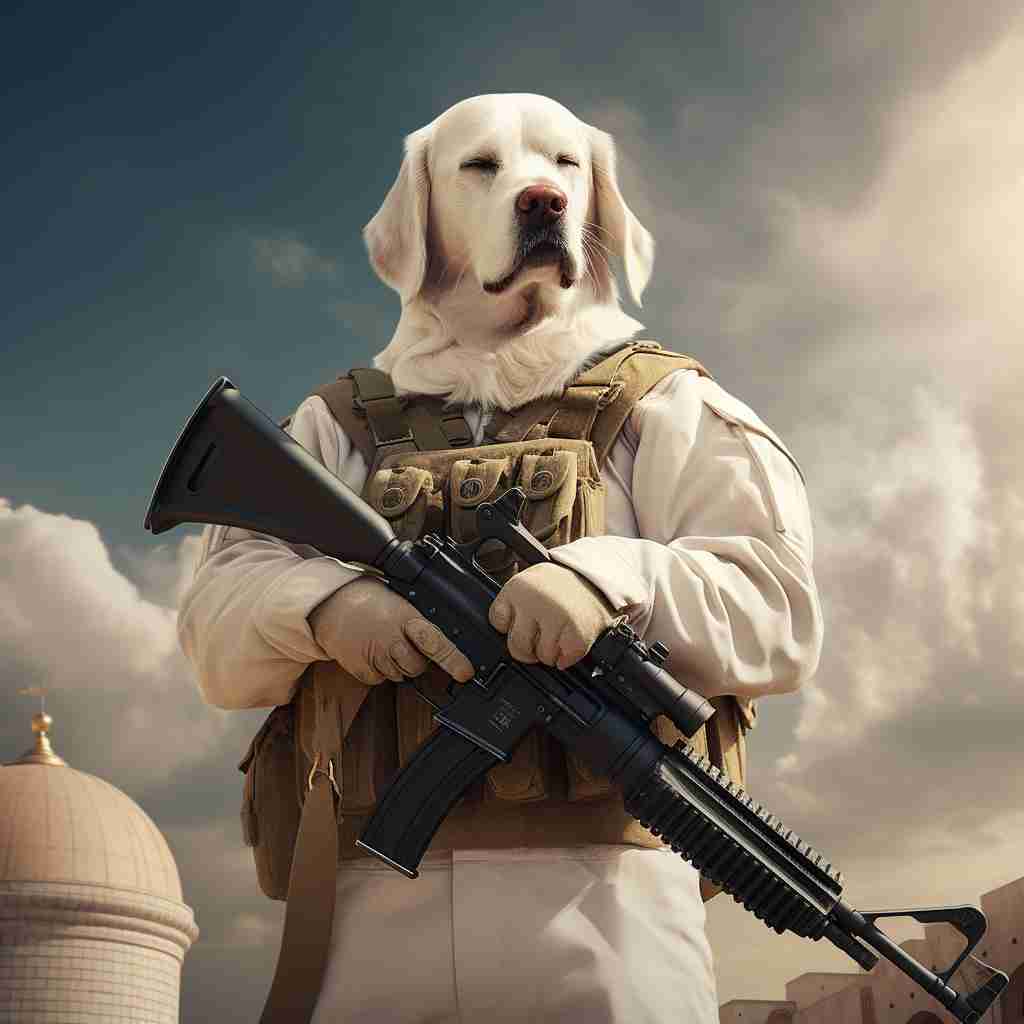 Vigilant Soldier Custom Pet Digital Painting Canvas