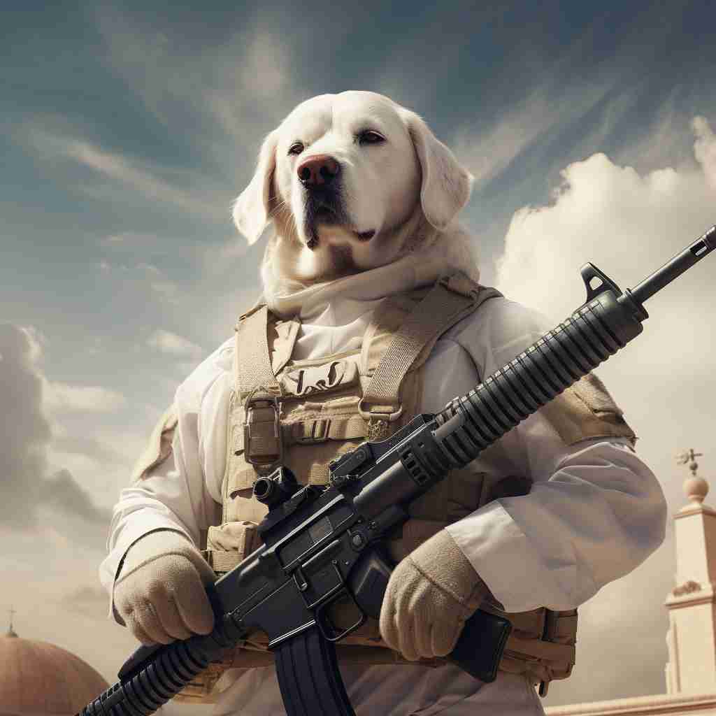 Tenacious Soldier Pet Digital Paintings Royal
