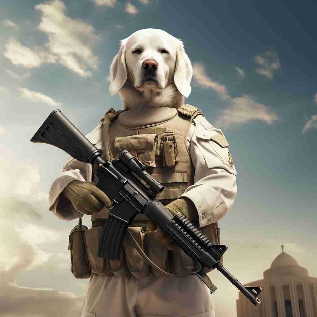 Formidable Soldier Pet Paintings Wall Art Royal
