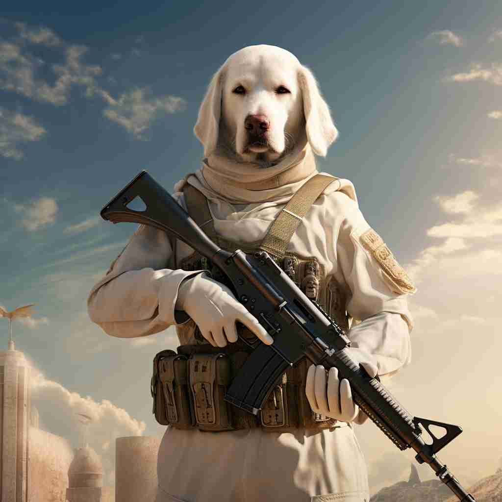 Devoted Soldier Pet And Owner Painting Wall Art