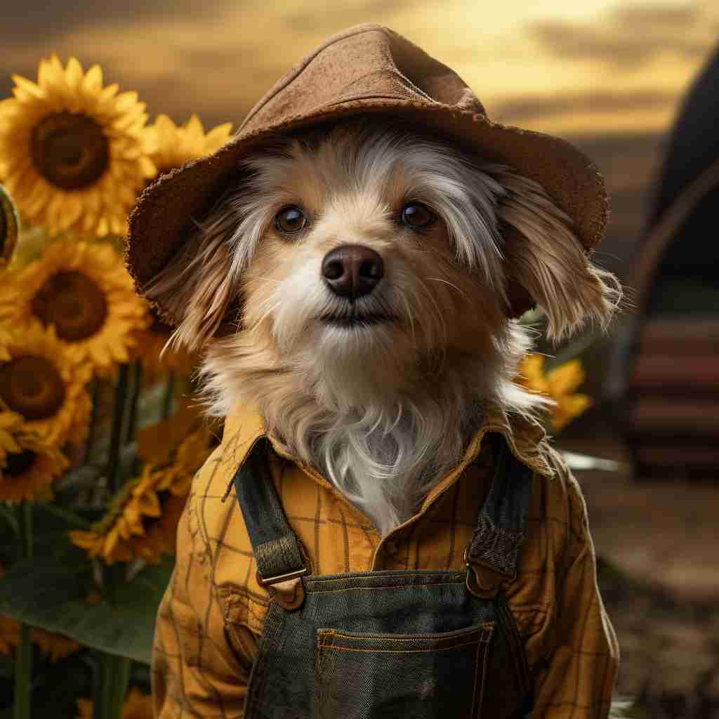 Freedom Farmers Pet Dog Digital Painting