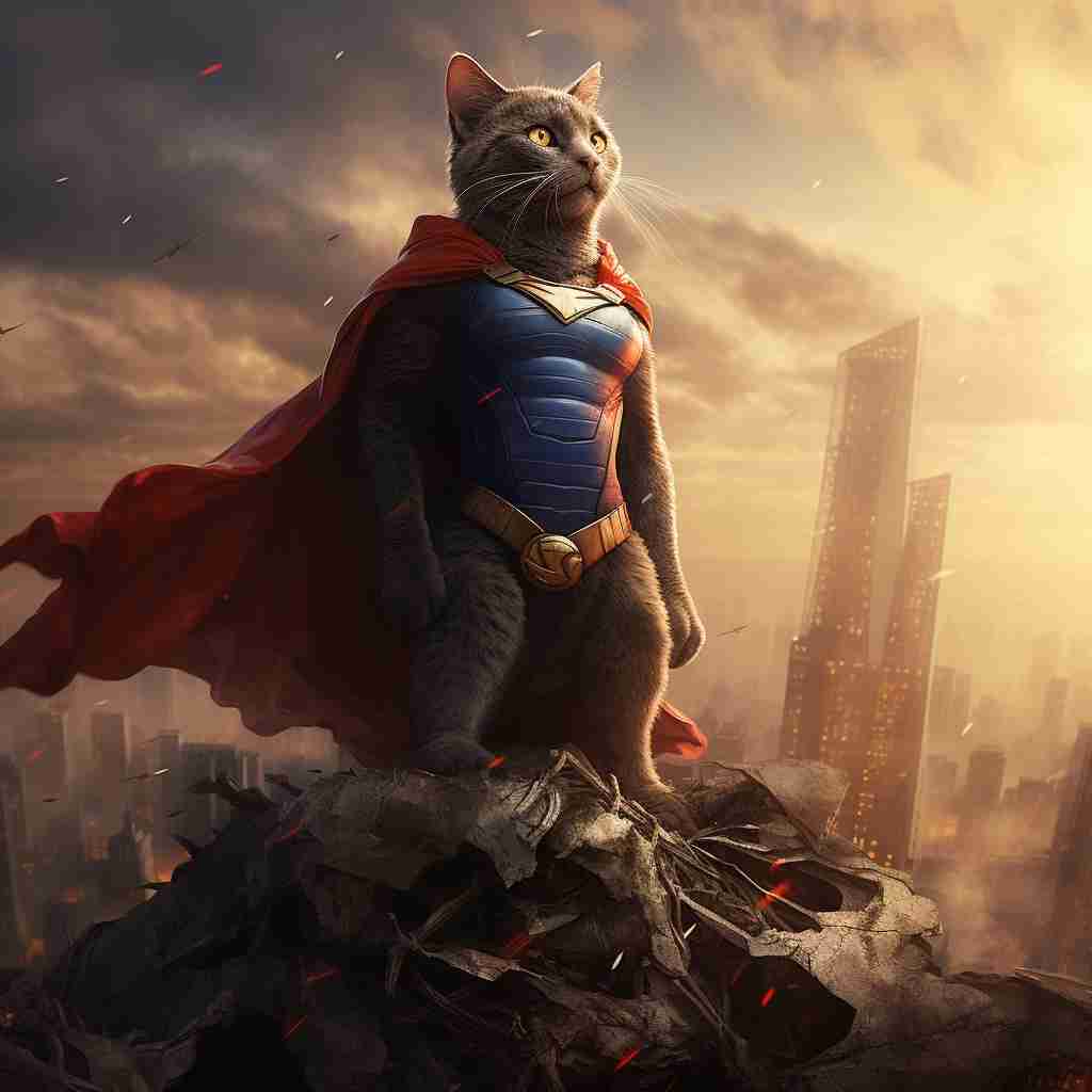 Dauntless Superman Cat Face Canvas Images