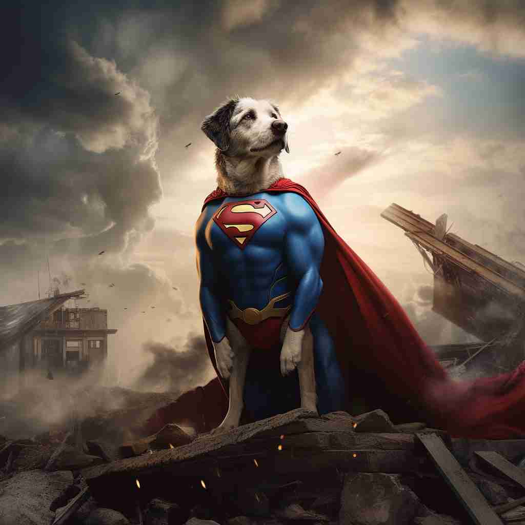 Dauntless Superhero My Pet Digital Painting