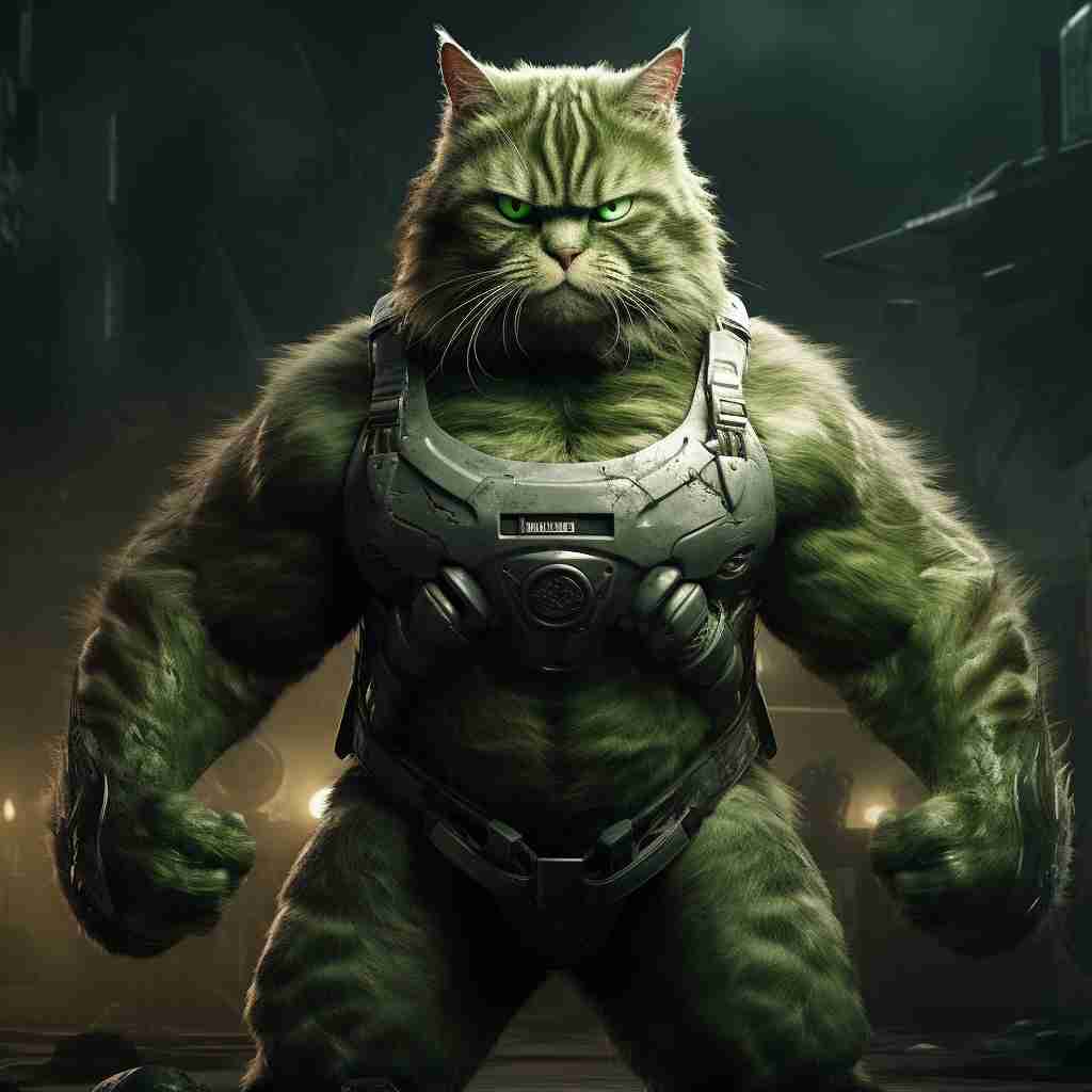 Goo Jit Zu Hulk Art Prints Of A Cat