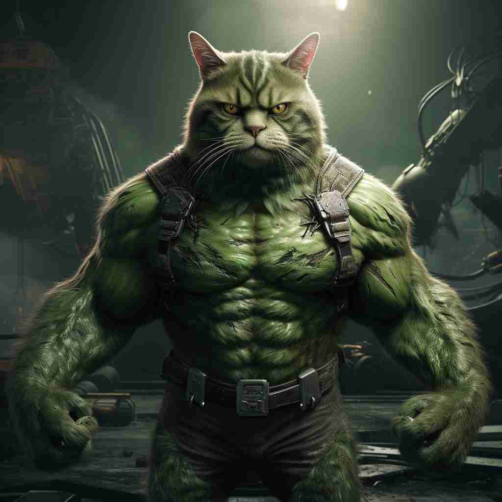 Big Hulk Cat Kitten Canvas Images