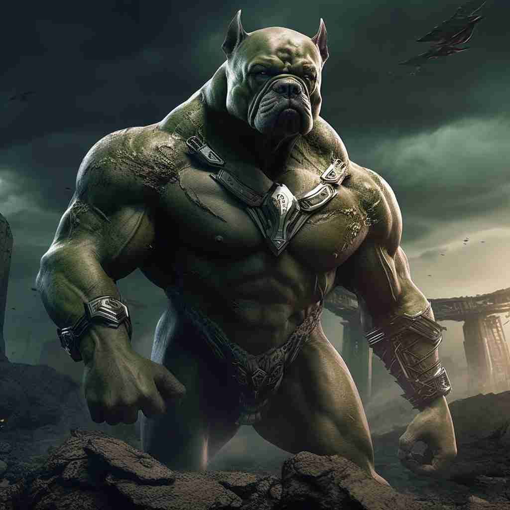 The Hulk Personalized Dog Canvas Art Print