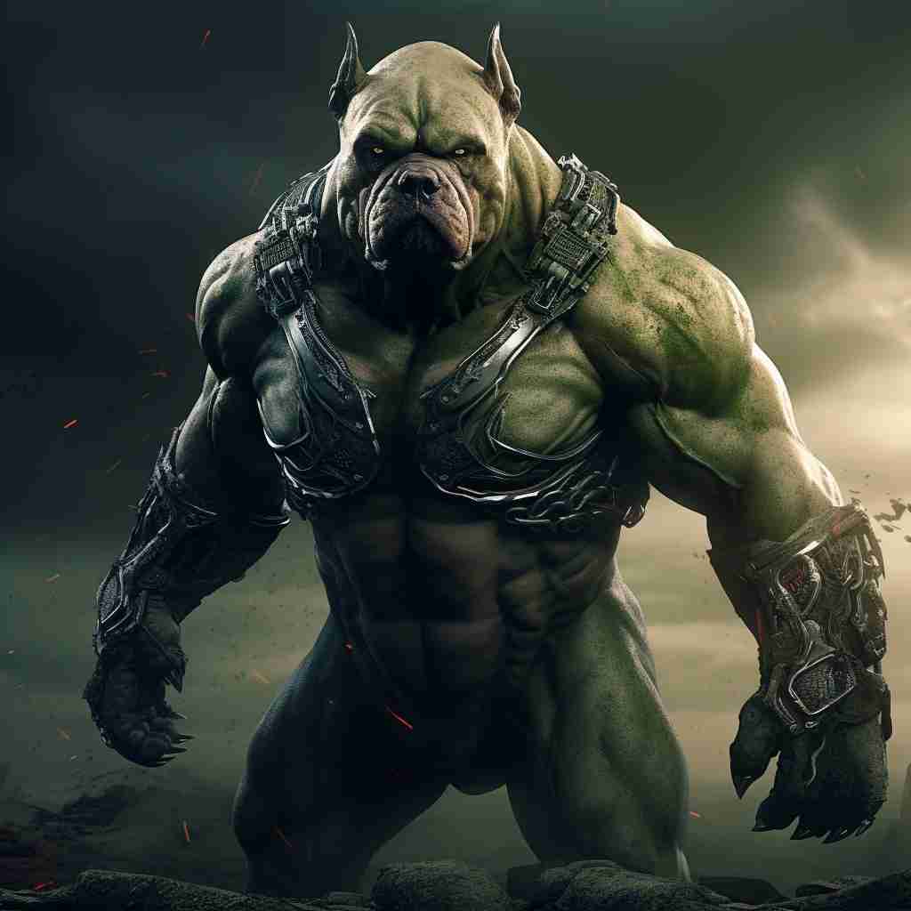 Best Hulk Canvas Portrait Dog Pictures