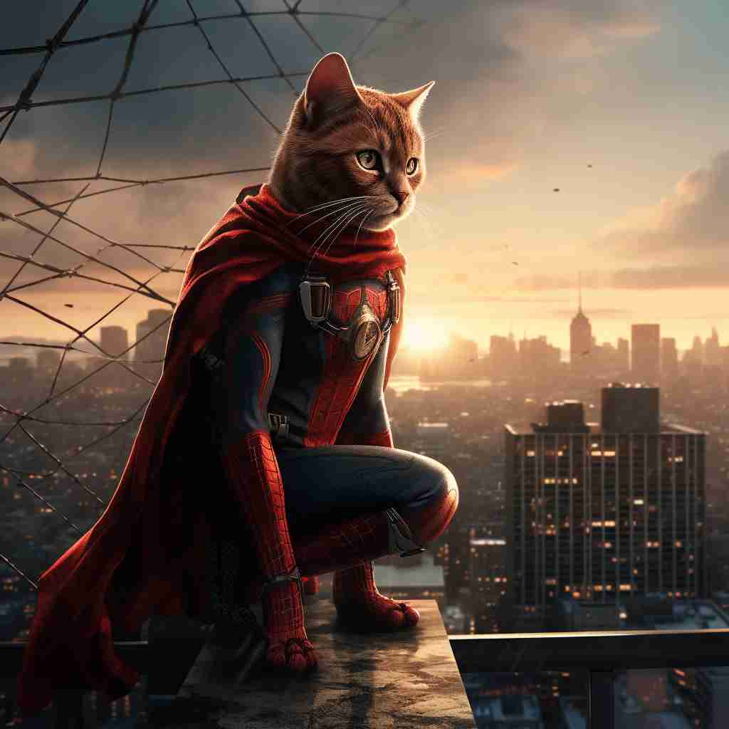 Best Spider Man Cat Comedy Canvas Images