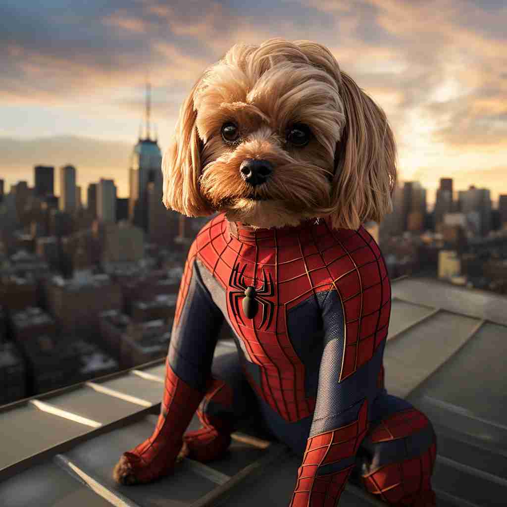Unyielding Spider-Man Personalised Dog Canvas Picture