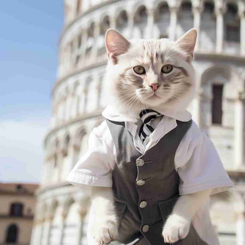 Journeying Traveler Cat Digital Painting