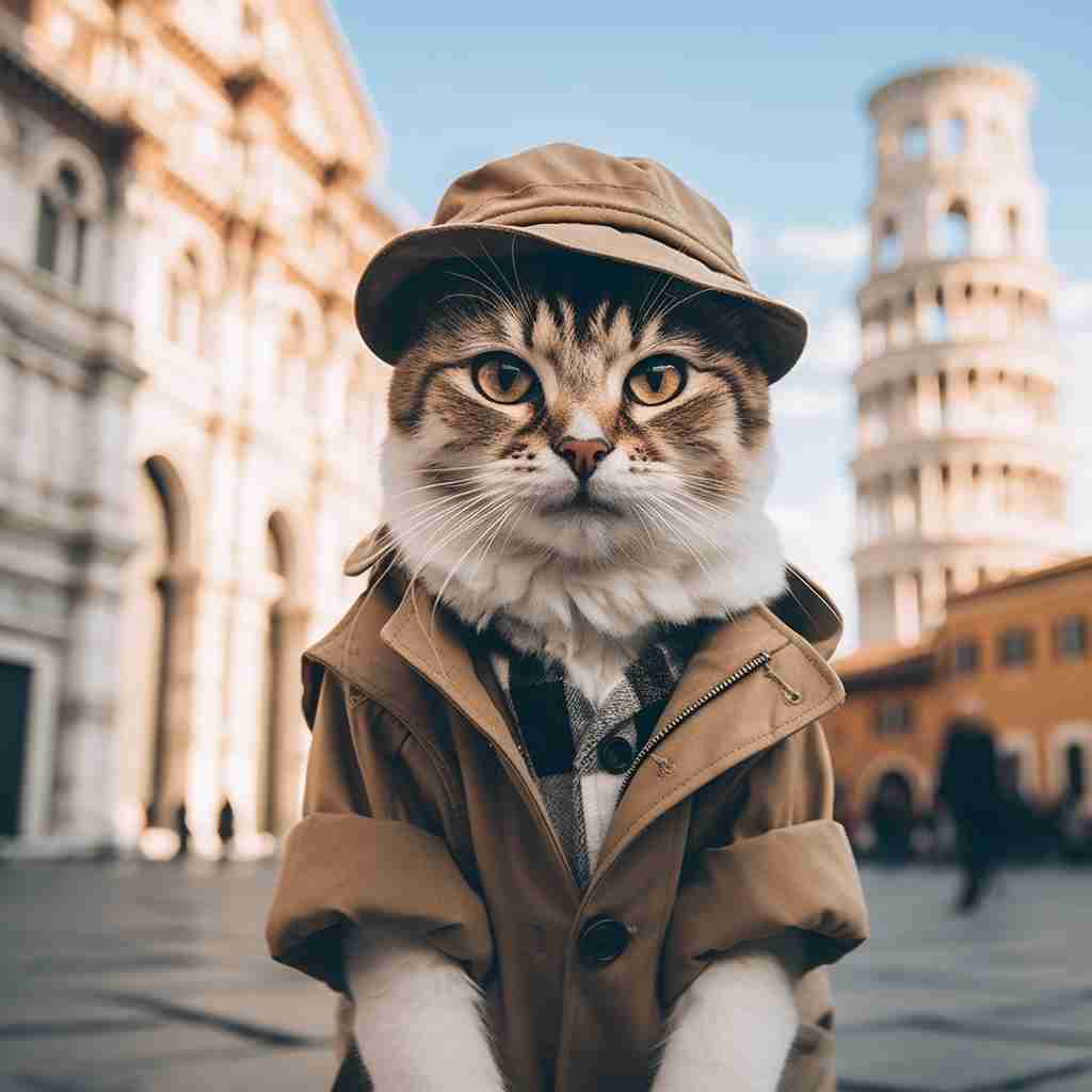Experienced Traveler Cute Cat Images Canvas Wallpaper