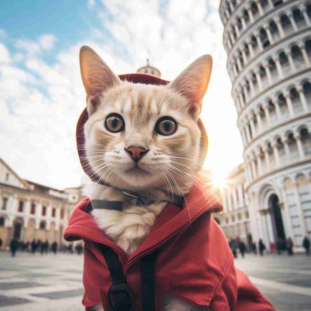Globetrotting Traveler Cute Cat Funny Canvas Images