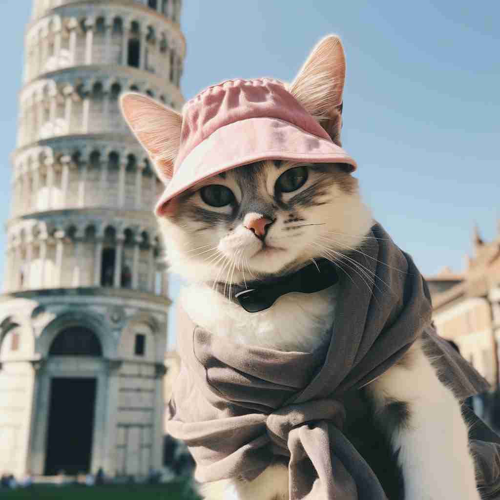 Culture-Savvy Traveler Funny Cute Cat Canvas Images