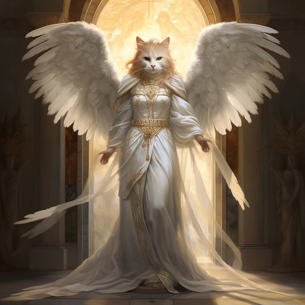 Heavenly Protector Little Cat Art Images
