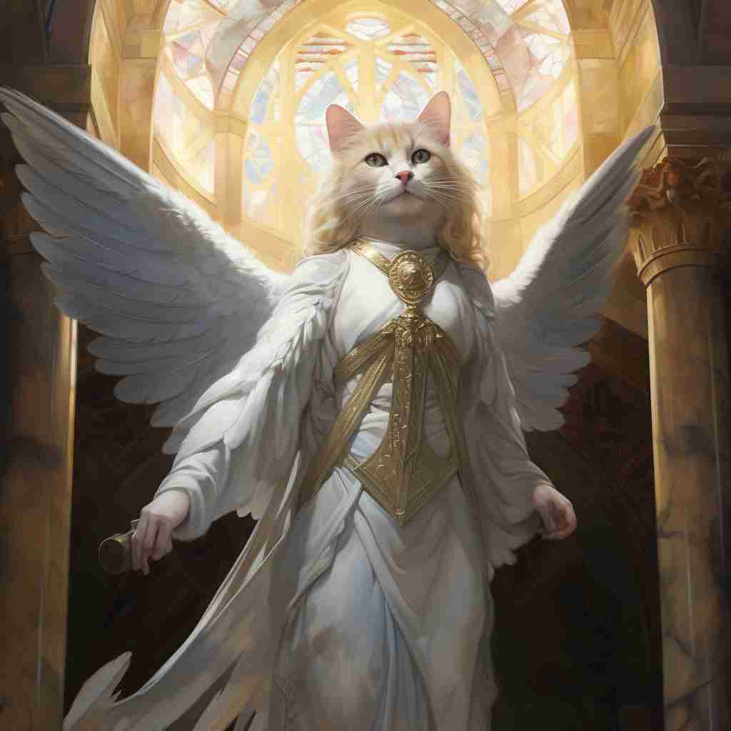 Pop Cat Art Image Serene Angel
