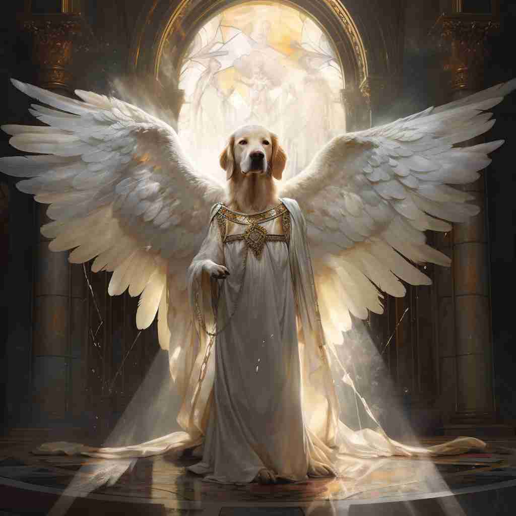 Celestial Angel Canvas Portrait For Dogs