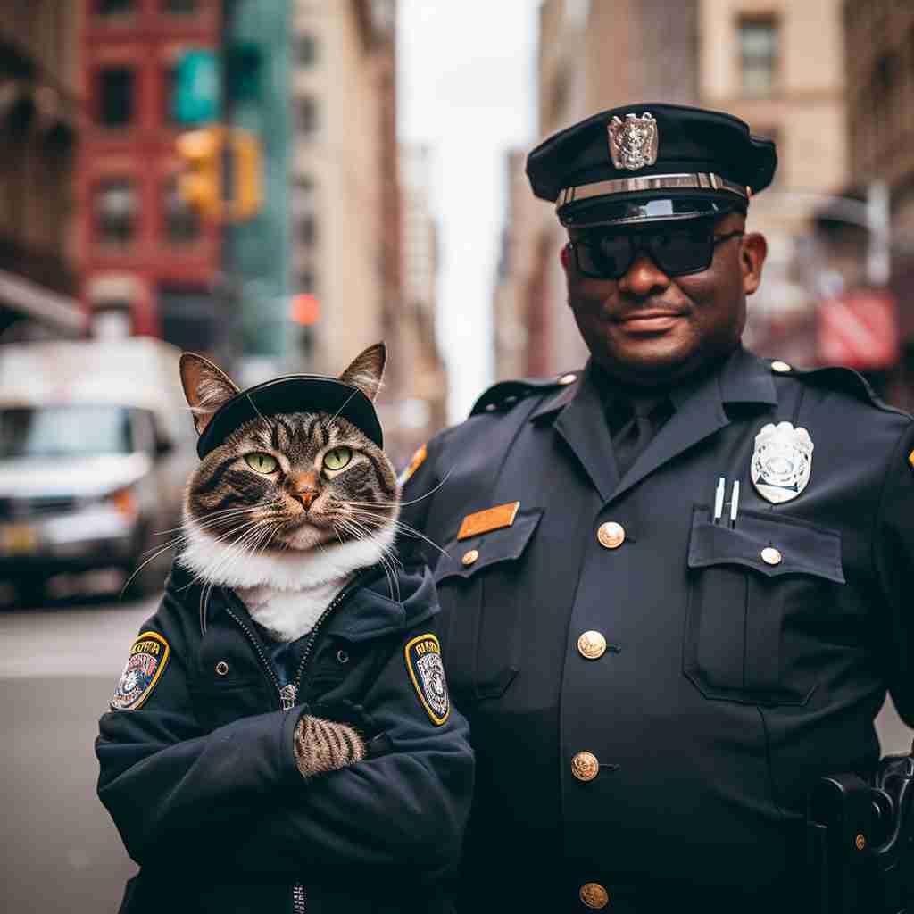 Policeman Cat Jpg Art Images