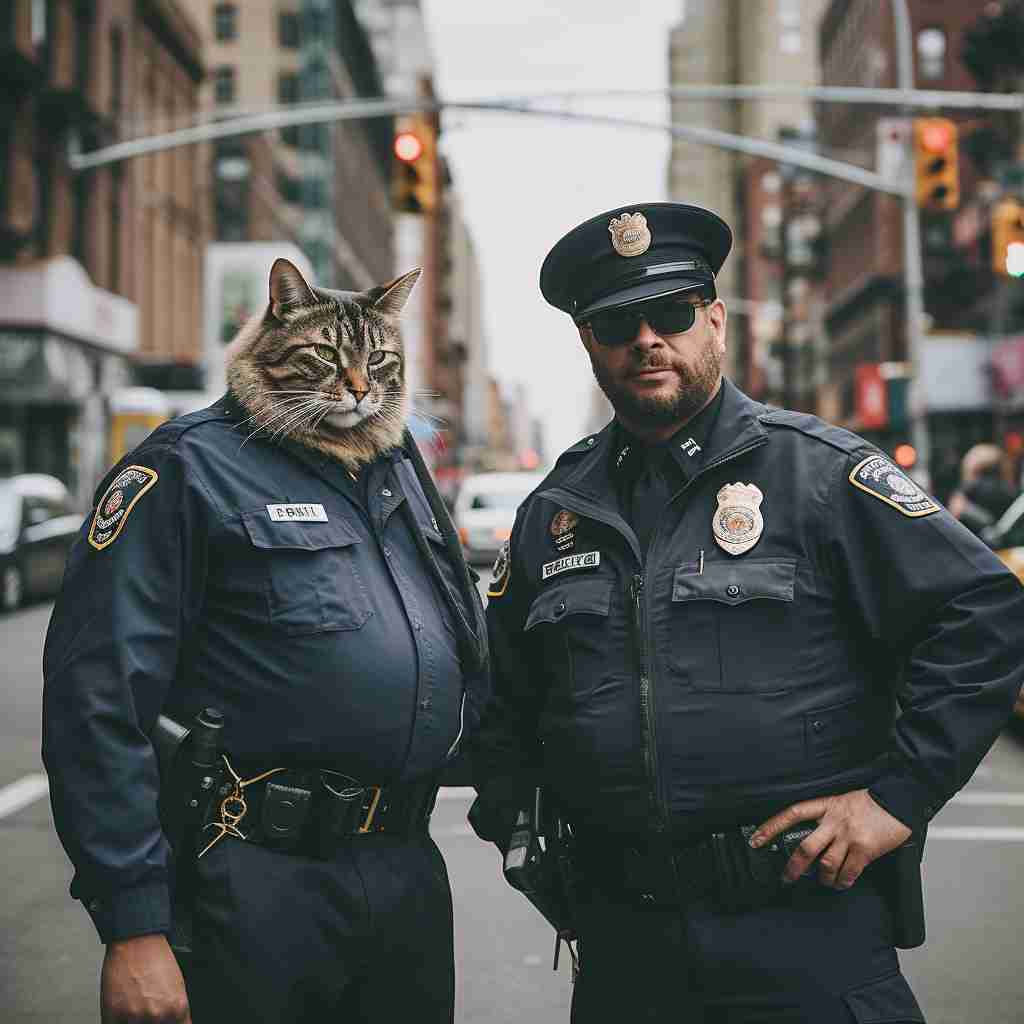 My Policeman Styles Cat Canvas Painting Famous