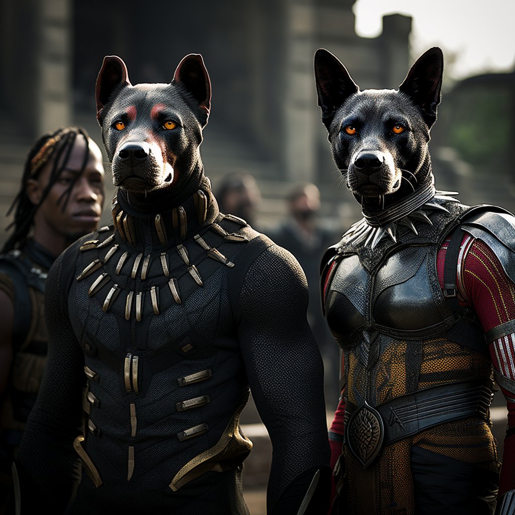 Dog Themed Gift Ideas: Black Panther Custom Pet Portraits