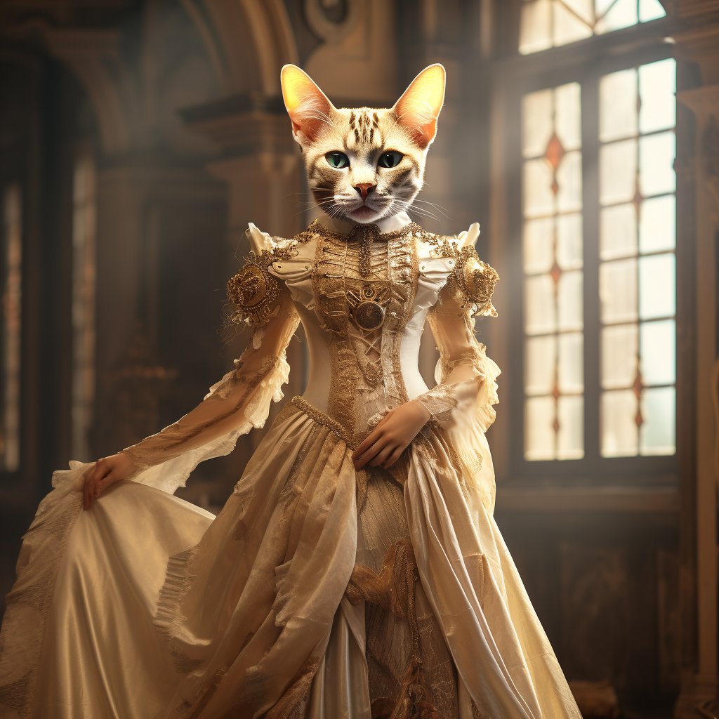 Elegant Renaissance Princess Custom Pet Portraits for Lurcher Owners