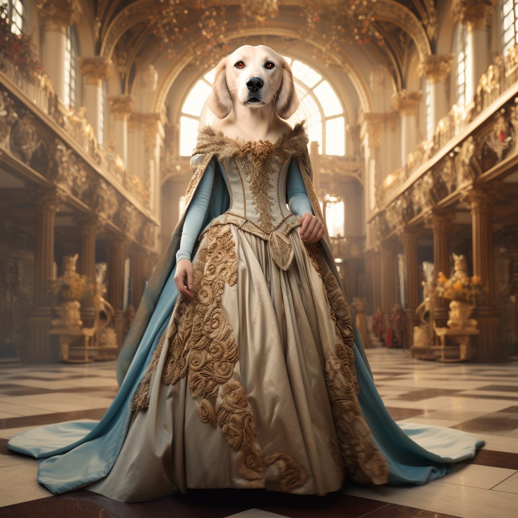Weiner Royalty: Renaissance Princess Pet Portraits for Dog Lovers