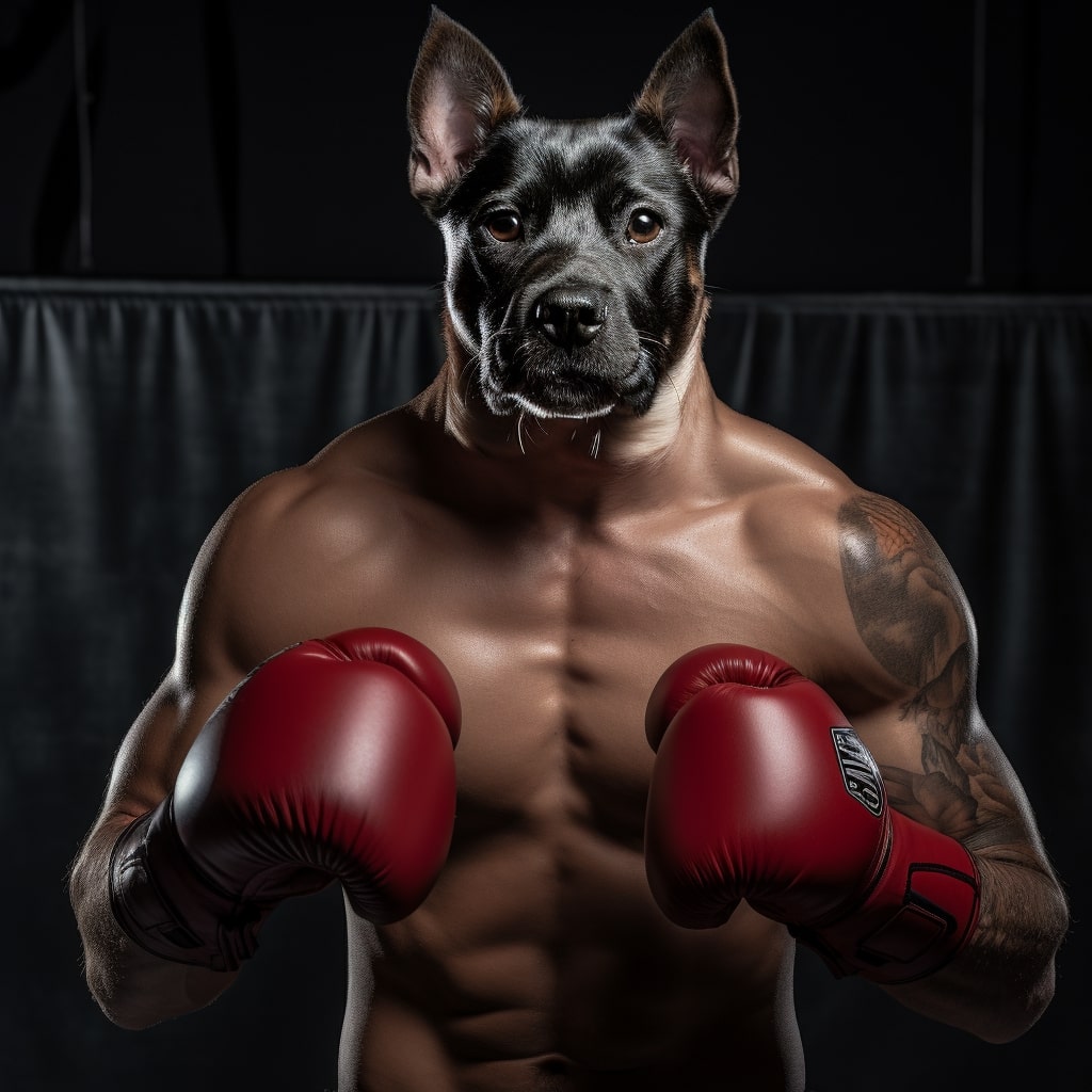 Dynamic Boxer Dog Canvas Art - Elegance in Motion
