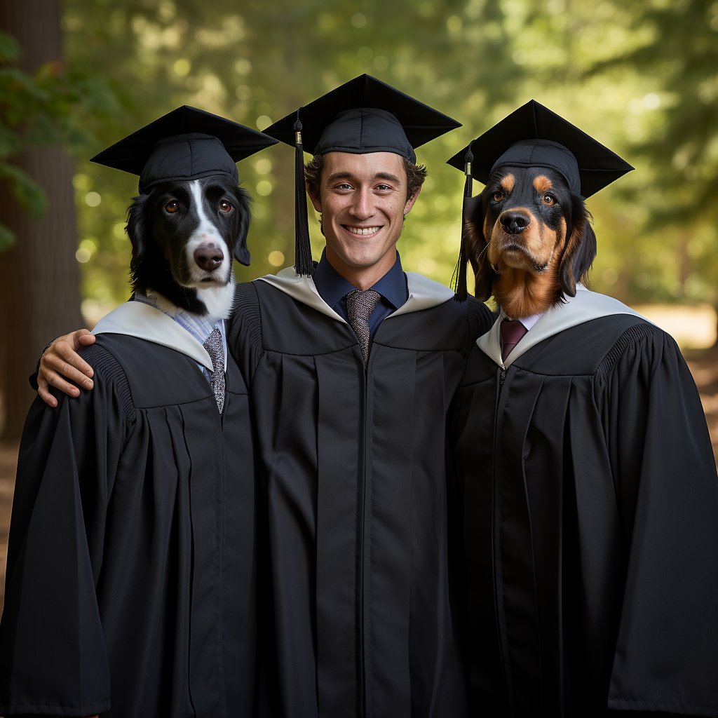 Personalized Dog Drawing - A Whimsical Commemoration of Graduation