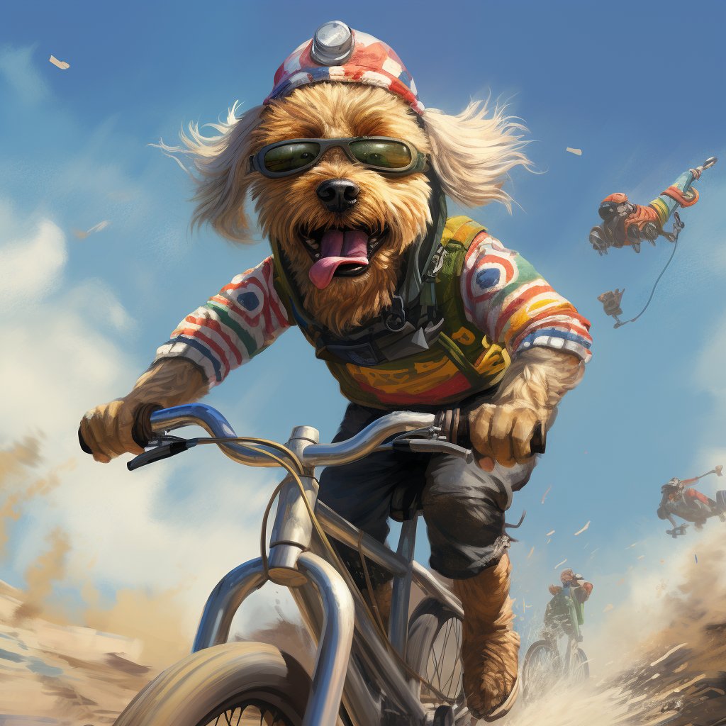 Pastel Dreams - Dog Pastel Portraits for Cycling Enthusiasts