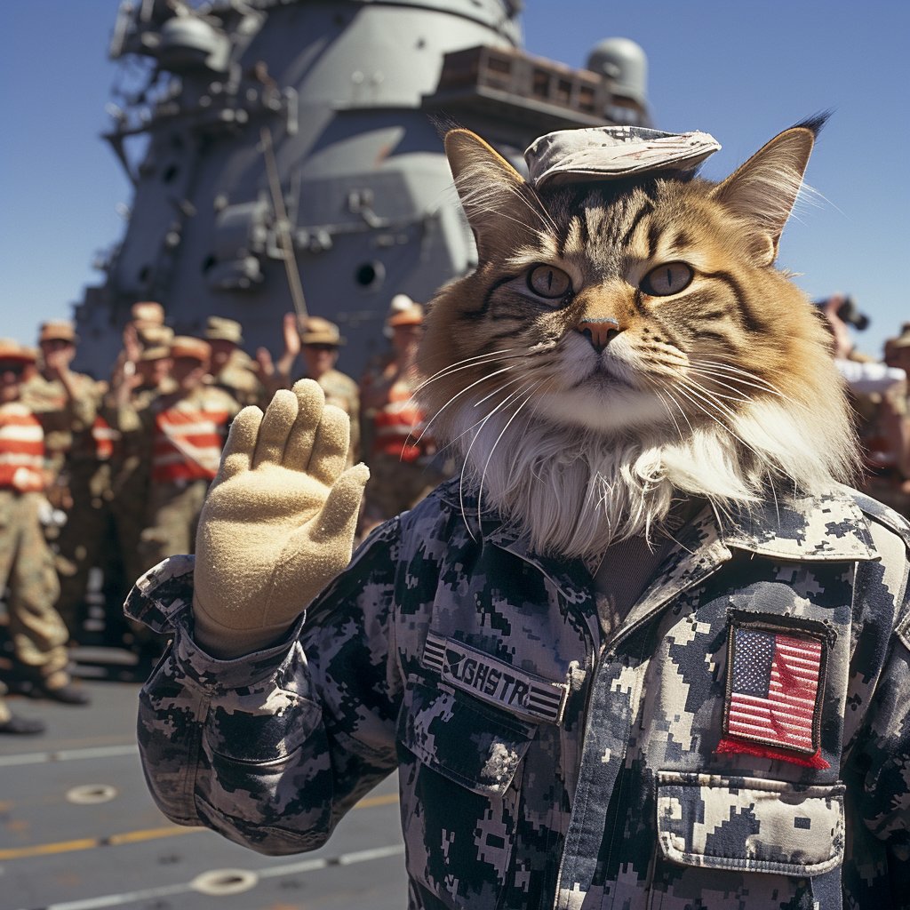 Cat Artistry - A Patriotic Purr-spective on Navy Life