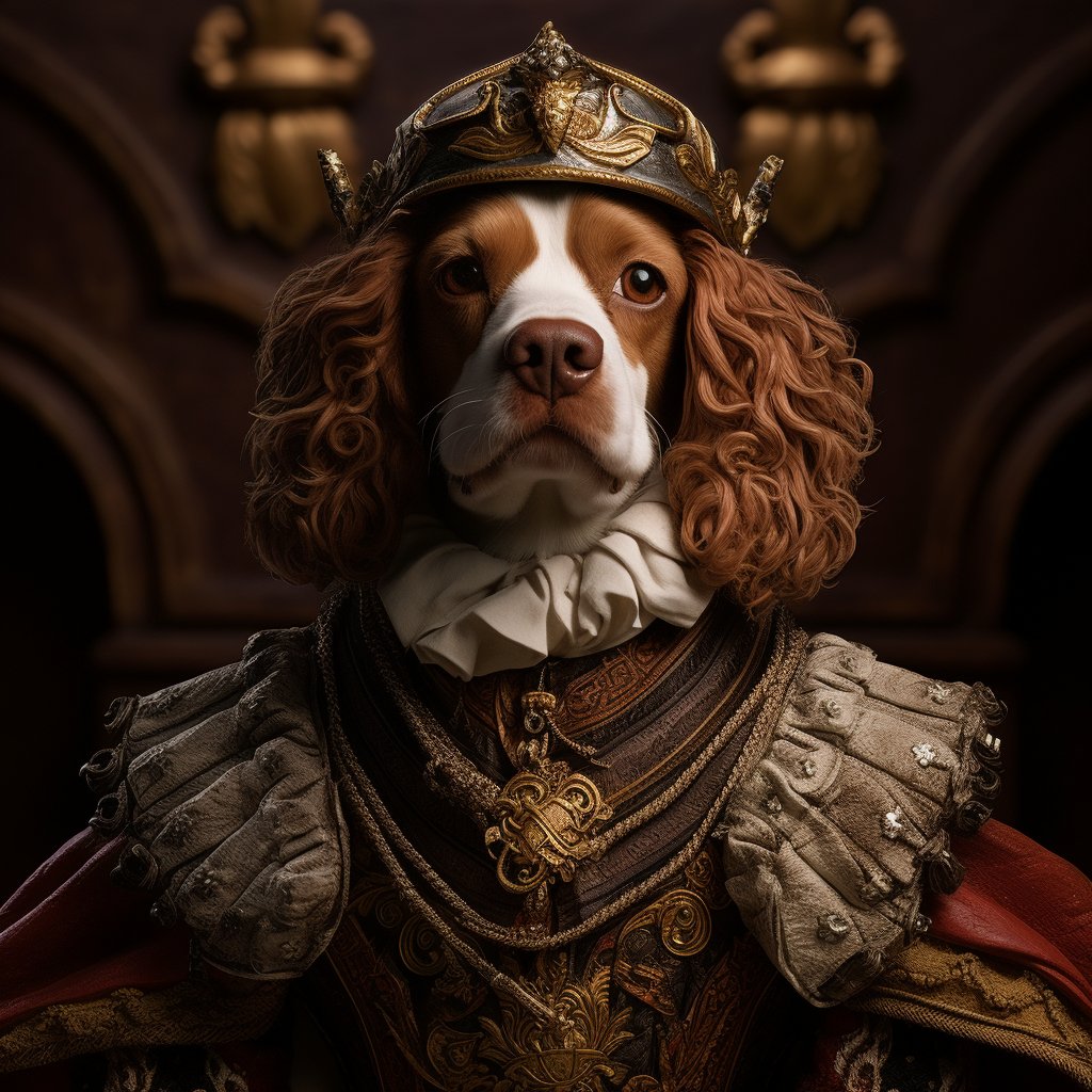 Kingly Canine Magnificence: Dog Portrait as a King