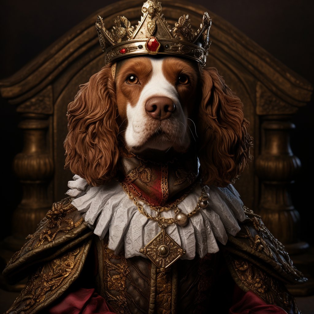 Custom Majesty: Kingly Splendor in Dog Portraiture