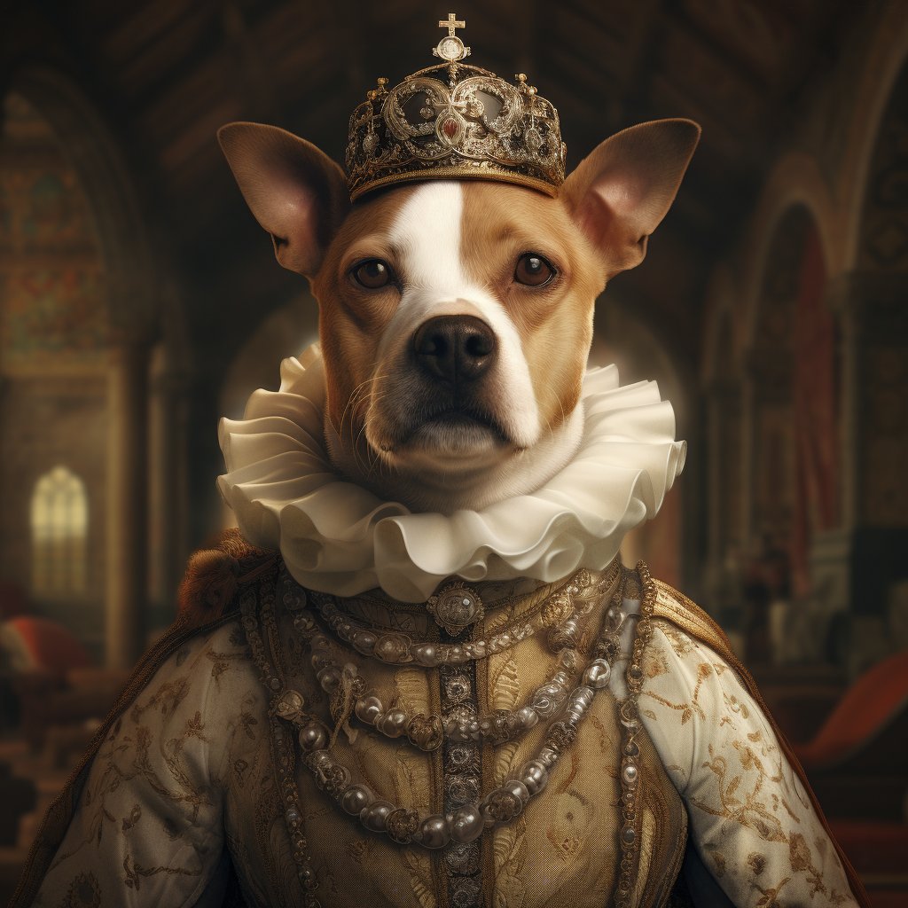 Royal Reverie: A Dog Portrait Fit for Royalty