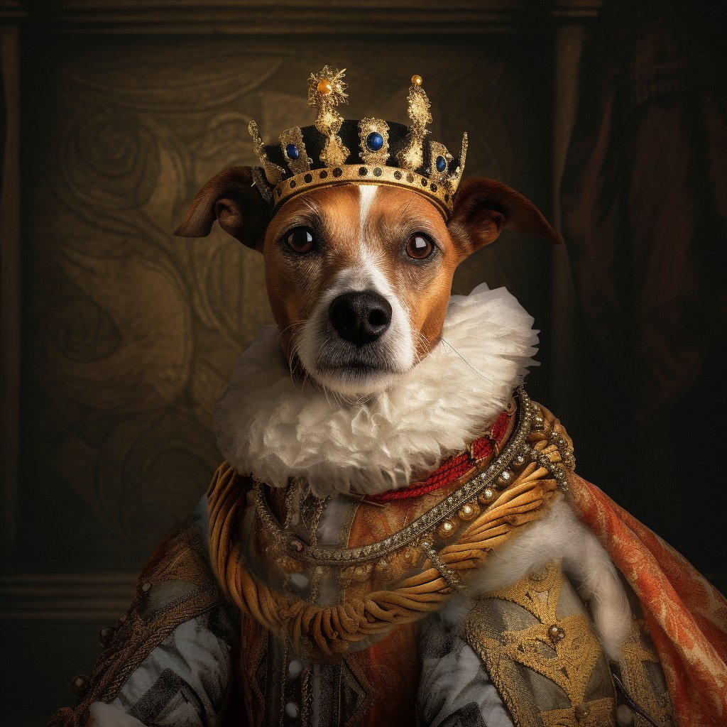 Noble Paws: Turn Dog into a Royal Portrait