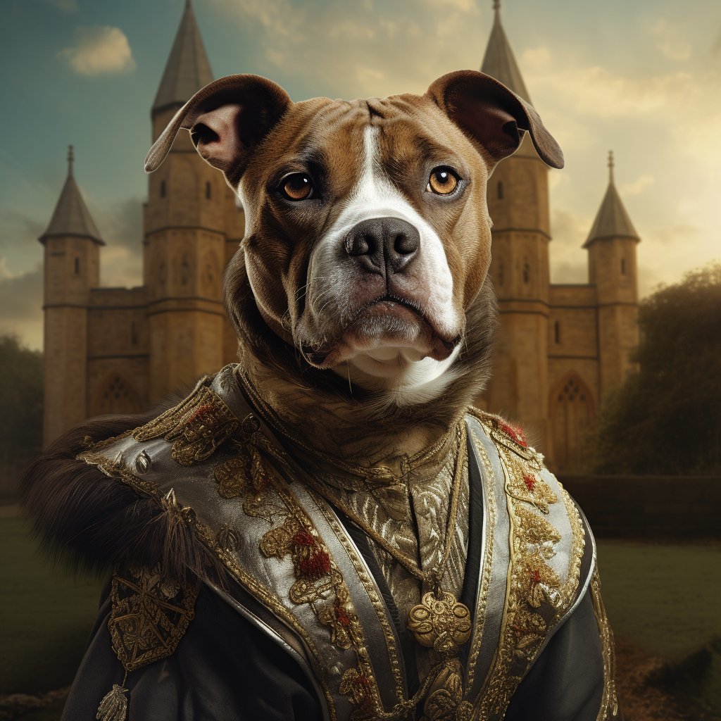 Royal Canine Elegance: Majestic Dog Painting