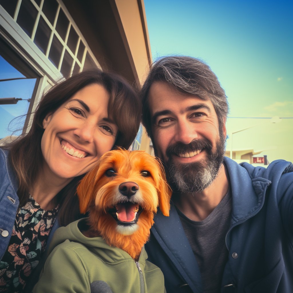 Joyful Canine Bliss: Furryroyal's Happy Face Illustrated