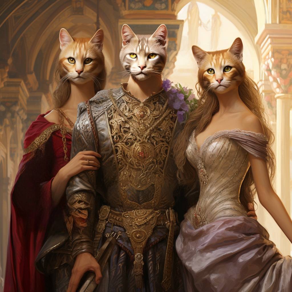 Purrfection in Artistry: Lavish Portraits of Cats in Artwork