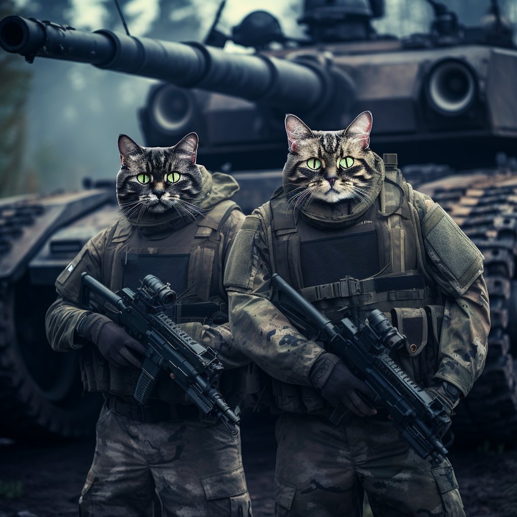 Tailored Elegance: A Personalized Cat Portrait for the Warrior Within