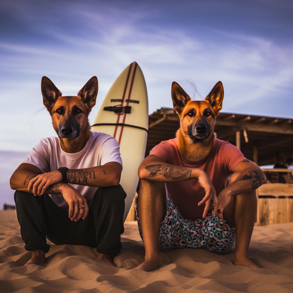Surfing Spectacle: Furryroyal's Customized Canvas Art for Wall Decor