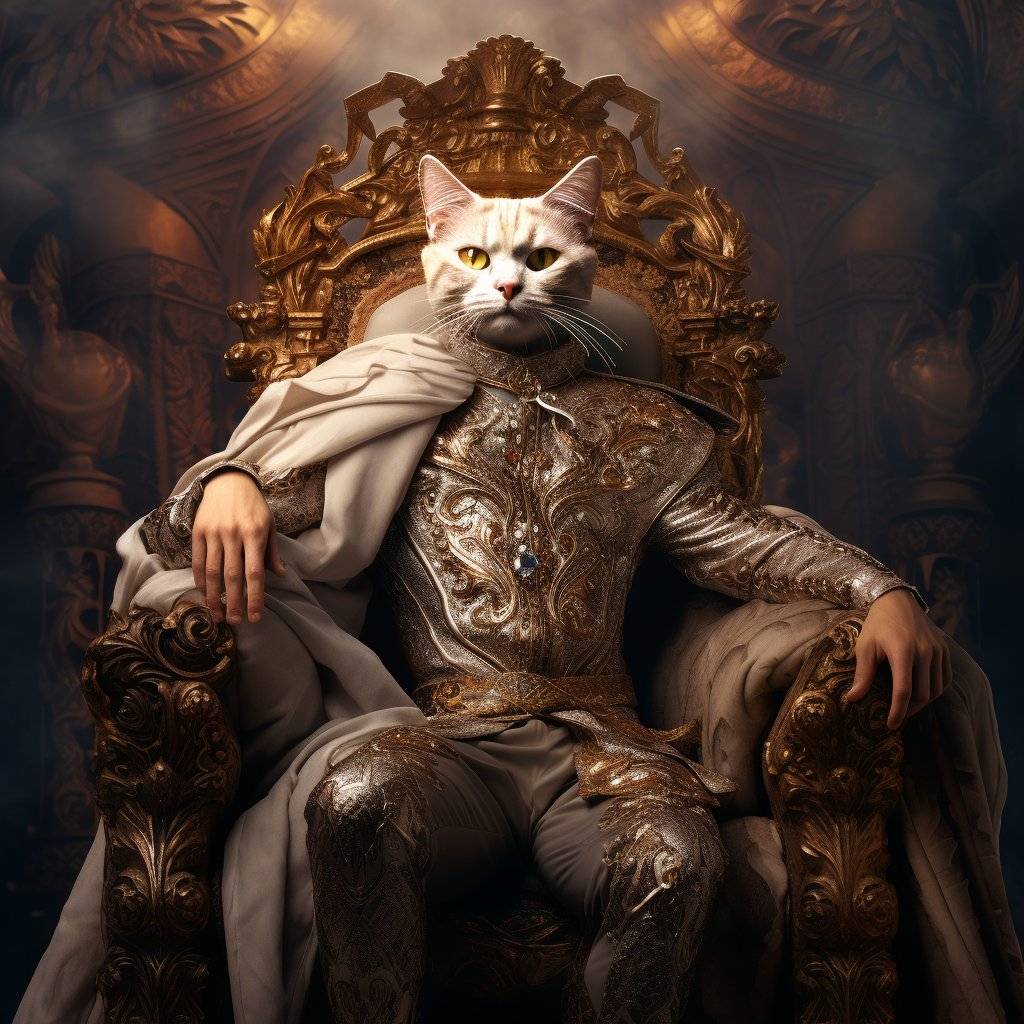 Aristocratic Opulence Unveiled: Custom Pet Paintings for Furryroyal