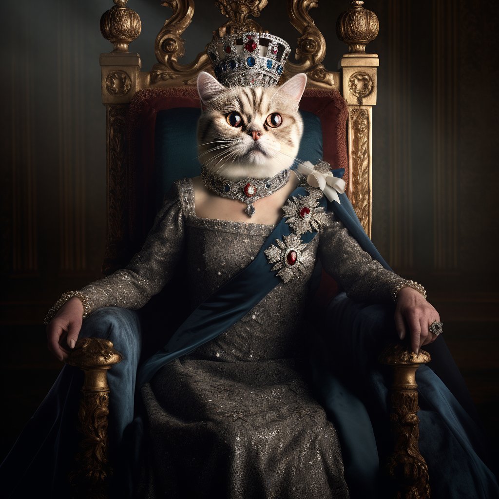 Monarchial Magnificence: A Regal Pet Portrait for Furryroyal