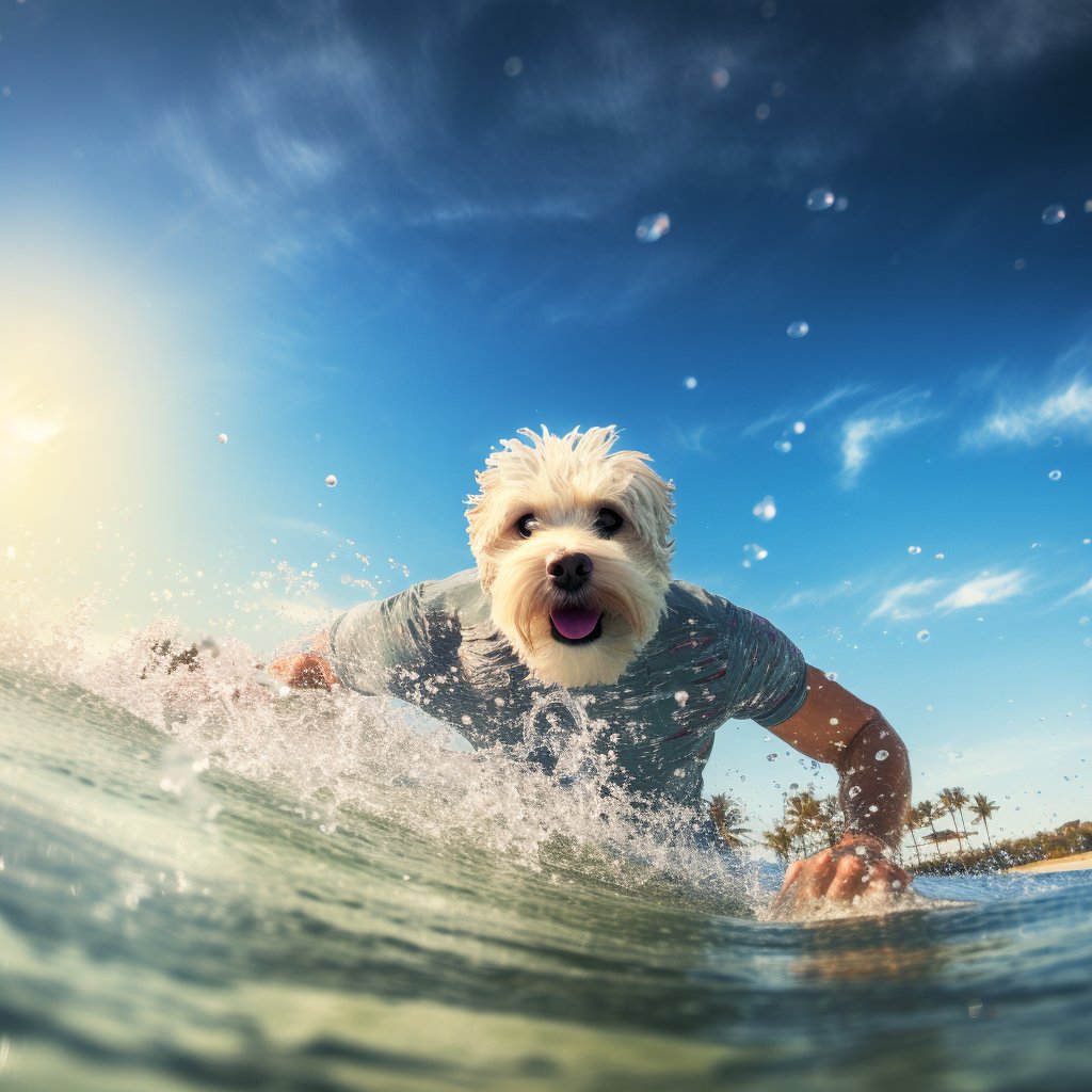 Wave-Riding Royalty: Furryroyal's Dashing Dog Portraits on the Crest of the Sea