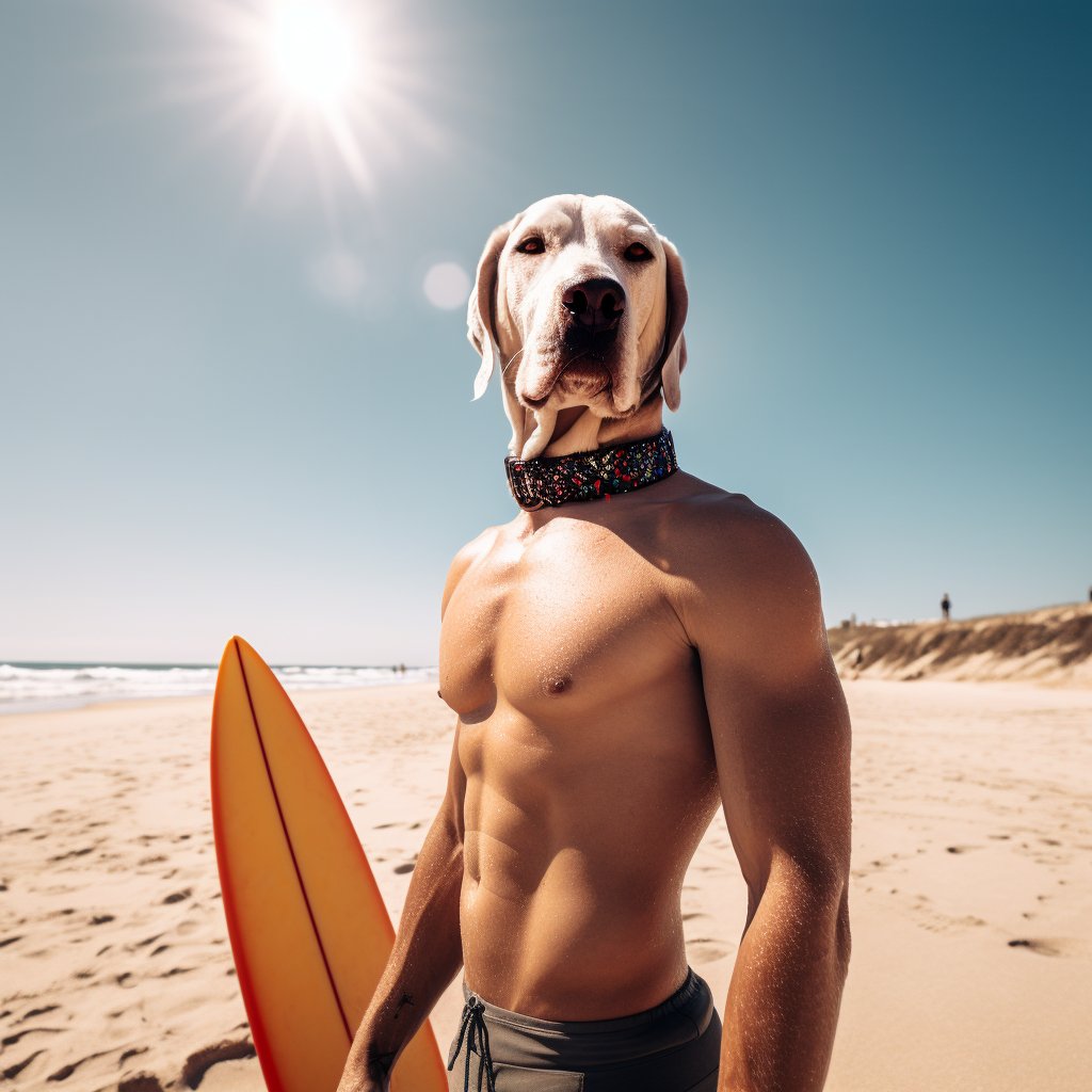Sculpted Waves: Furryroyal's Customized Portrait of Surfing Elegance