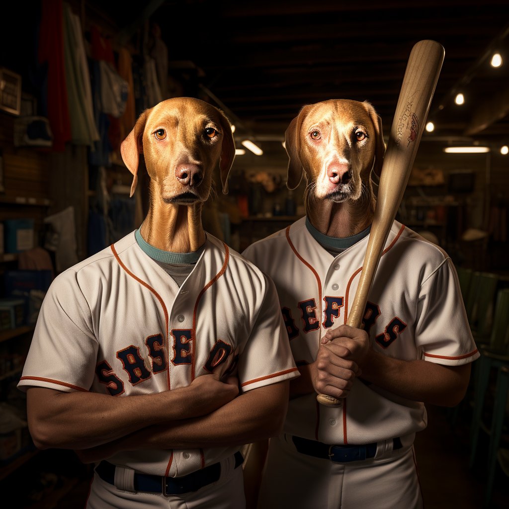 Etsy Elegance: Furryroyal's Baseball Symphony in Custom Dog Art